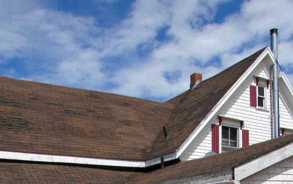 There it is.  Up on the roof.